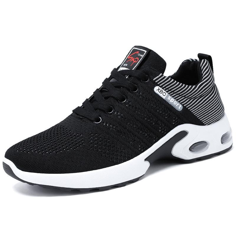 Air-Cushioned Athletic Sneakers for Men - Breathable Mesh, Non-Slip Grip, Durable Lace-Up Shoes for Outdoor Sports & Casual Wear