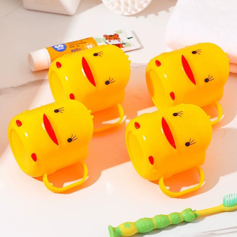 Cartoon Duck Children's Toothbrush and Mouthwash Cup Set
