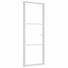 Vidaxl Drzwi Wewnętrzne, 76X201,5 Cm, Białe, Szkło Esg I Aluminium