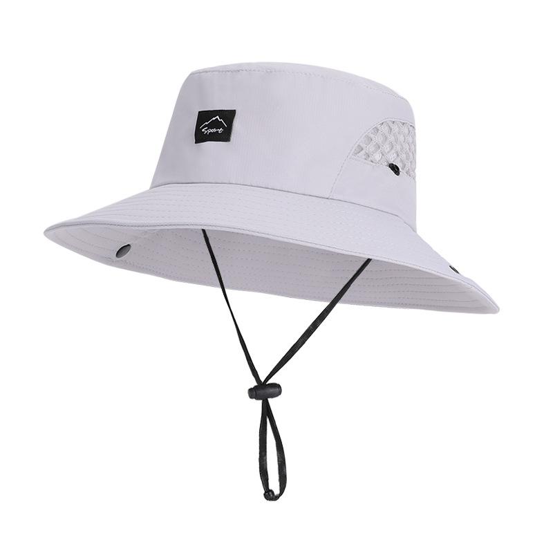 Summer men's breathable sun hat outdoor mountaineering fishing sun protection hat women's big-brimmed basin hat big head circumference bucket hat