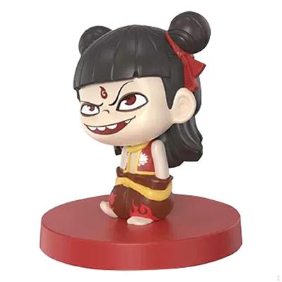 Nezha Figurine Desk Cartoon Statue Random Toy for Movie Fans Kids Girls Boys