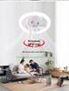 360° Oscillating Aroma Diffuser Ceiling Fan Light: Minimalist, Ultra-Quiet for Hall, Restaurant, Bedroom