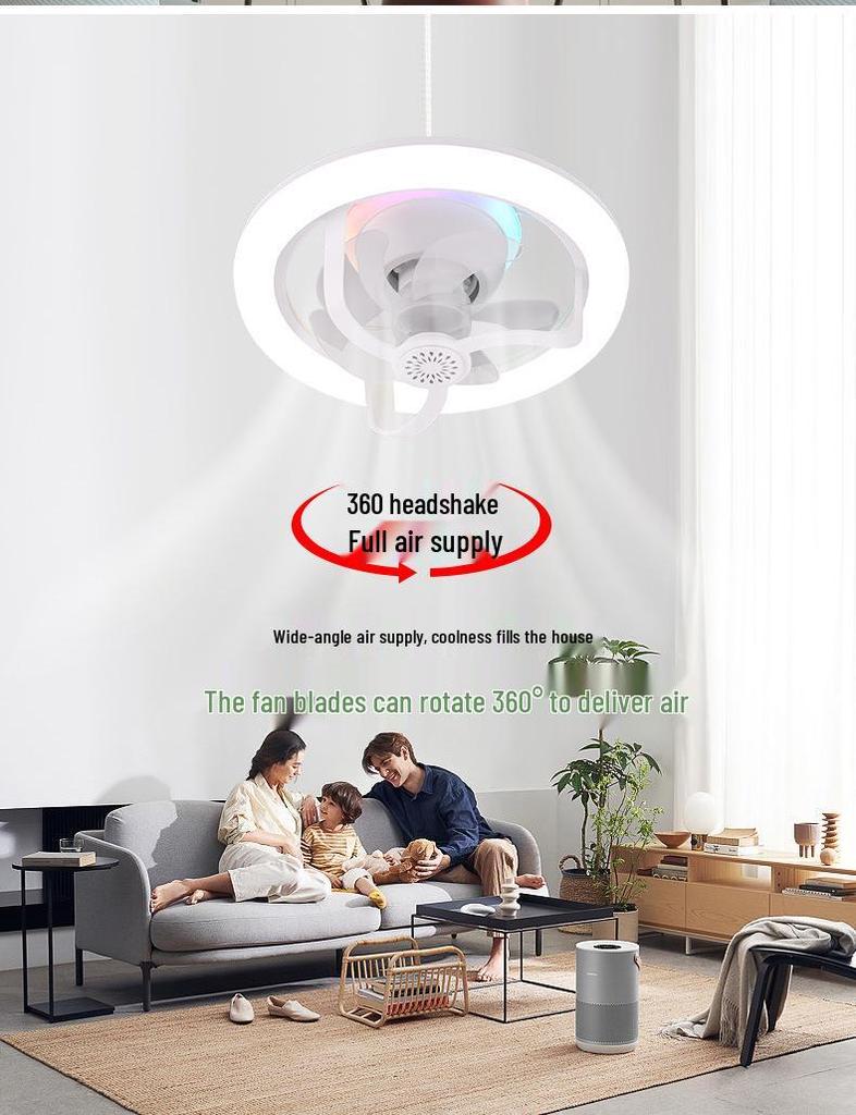 360° Oscillating Aroma Diffuser Ceiling Fan Light: Minimalist, Ultra-Quiet for Hall, Restaurant, Bedroom