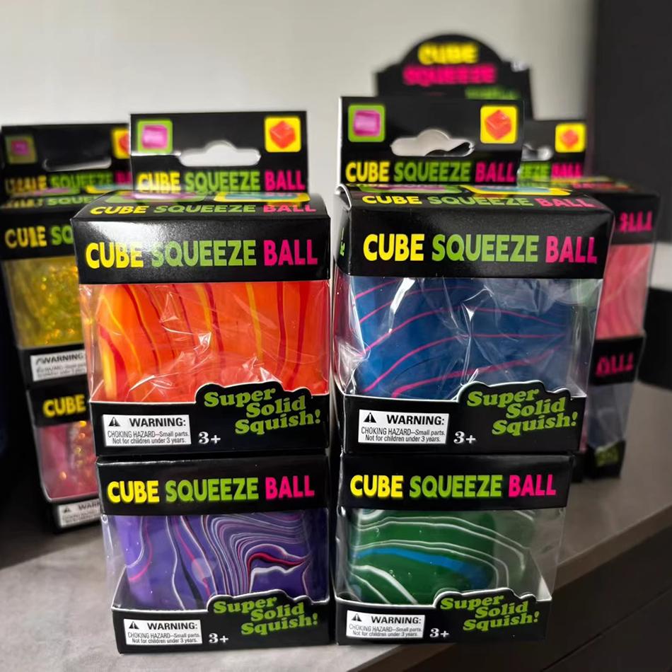 Stress Cube Squishy Fidget Toys For Relaxation High Density Gel Filled Fidgets For Classroom Sensory Calming Toys For Kids Adult