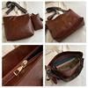 Cheap new fashion portable shoulder women's bag large capacity bucket bag solid color versatile mother and child bag leather