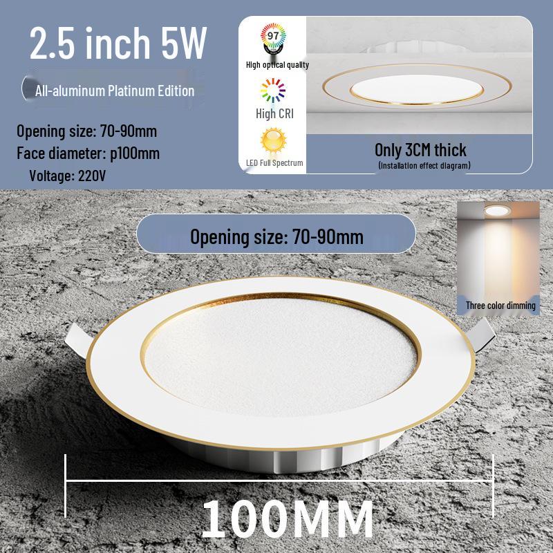 Ultra-Thin LED Downlight: 4-6 Inch Recessed Ceiling Spotlight