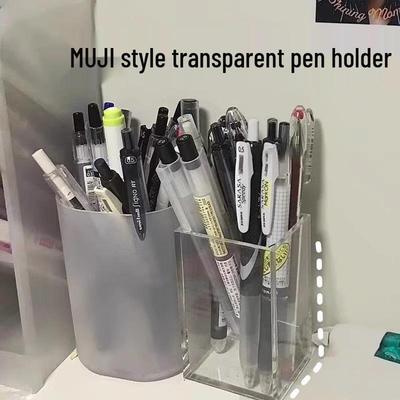 Acrylic Transparent Pen & Pencil Holder for Desktop Organization