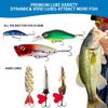 12-Piece Fishing Lure Gift Set With Minnow Crankbait Artificial Baits Freshwater Saltwater Bass Pike