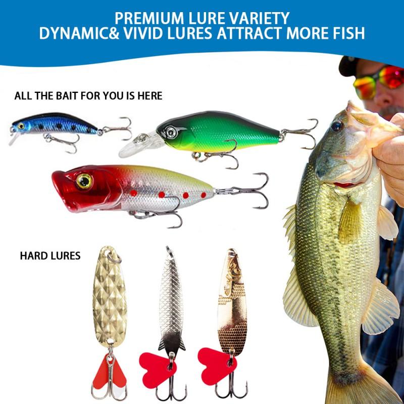 12-Piece Fishing Lure Gift Set With Minnow Crankbait Artificial Baits Freshwater Saltwater Bass Pike