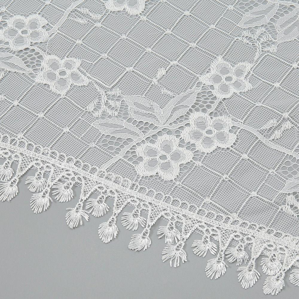 Vintage Lace Flower Hair Scarf Cute Sweet Headscarf Shawl White Bandanas for Women Pastoral Style