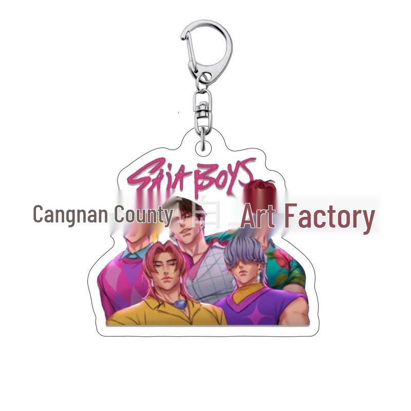 

Kpop Мисливець на демонів Дівочий гурт Брелок: Люмі, Зої, Міра та Цинь Юй Милий Акриловий Підвіска на Шкільний Рюкзак