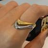 Yori Edelstahl Geometrischer U-Form Creolen Glänzender Ring 18K Gold PVD-Beschichtet Beliebter Täglicher Stilvoller Wasserdichter Schmuck