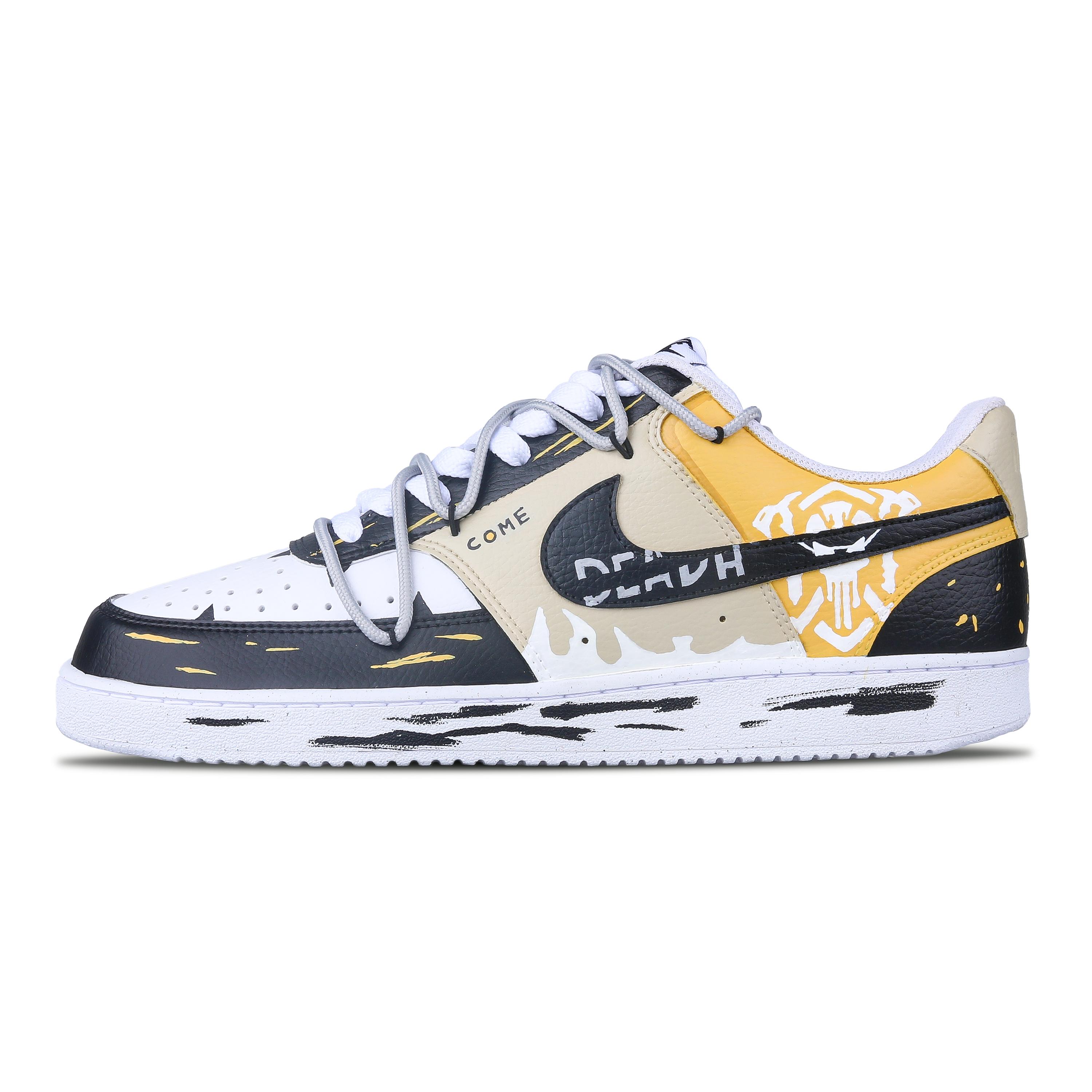 

Nike Court Vision 1 Pale Yellow Skeleton Shadow Slip Resistant Cushioning Low top Skateboard Shoes Men s Black Yellow DH2987-101(team257-) 39