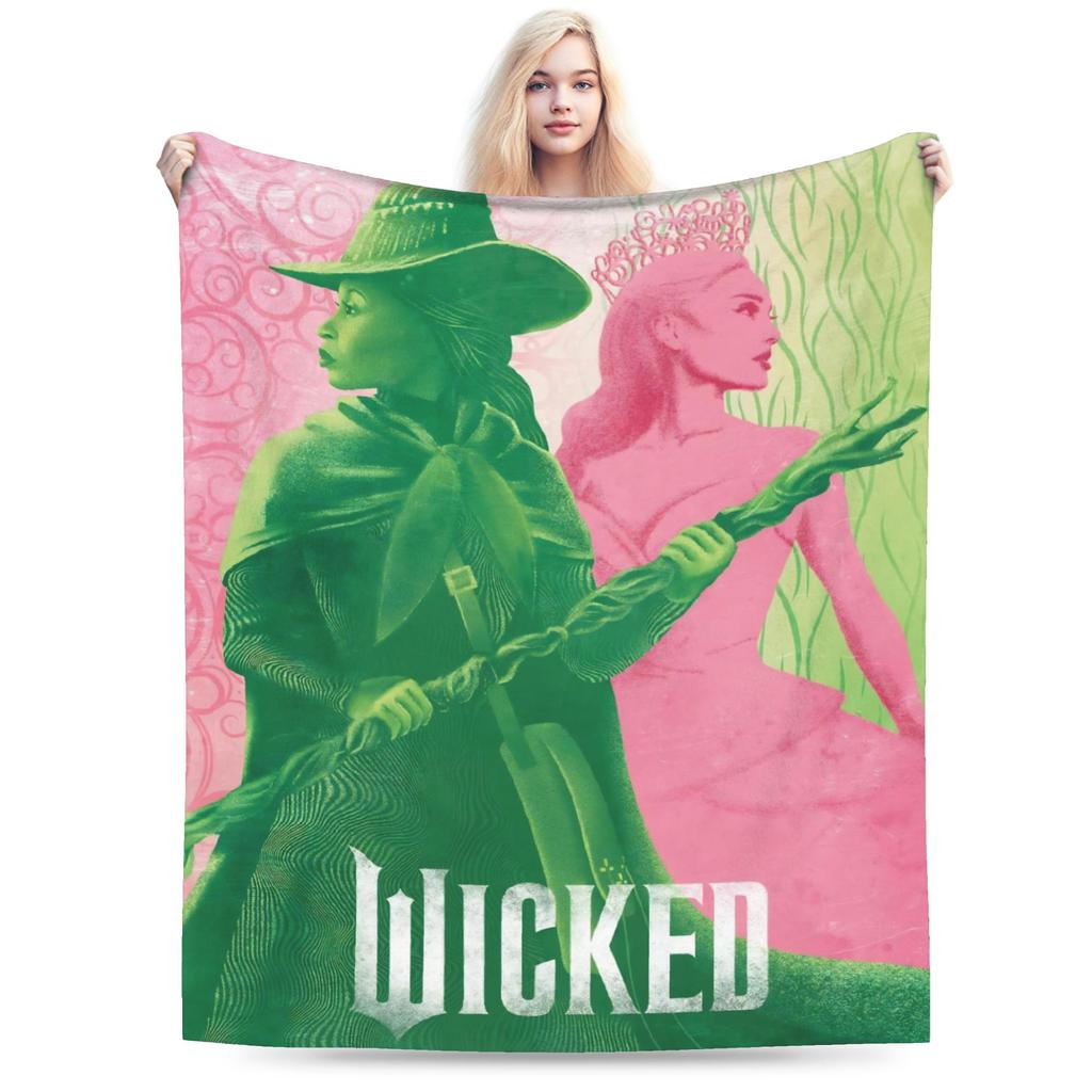 Warm Soft BlanketChild Picnic Wicked Magic Movie Throw Blanket Flannel Bedspread For Outdoor Pattern Sofa Bed Cover