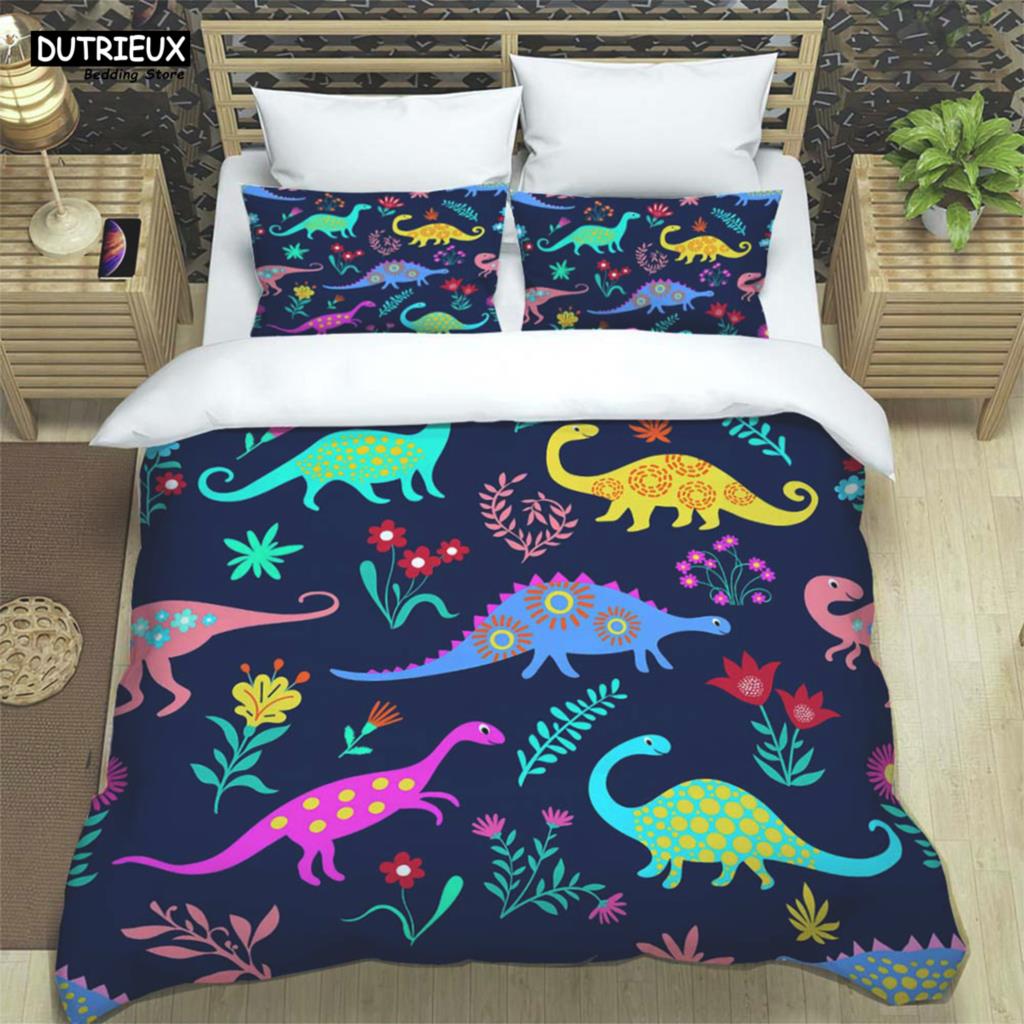 Comforter Cute Dinosaur Ed With Printed Bedding Queen Bedding Set Cute Style Bedding Set Luxury For Children Bedding Set