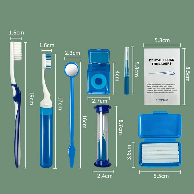 Kit de nettoyage bucco-dentaire et de blanchiment des dents, 8 pièces