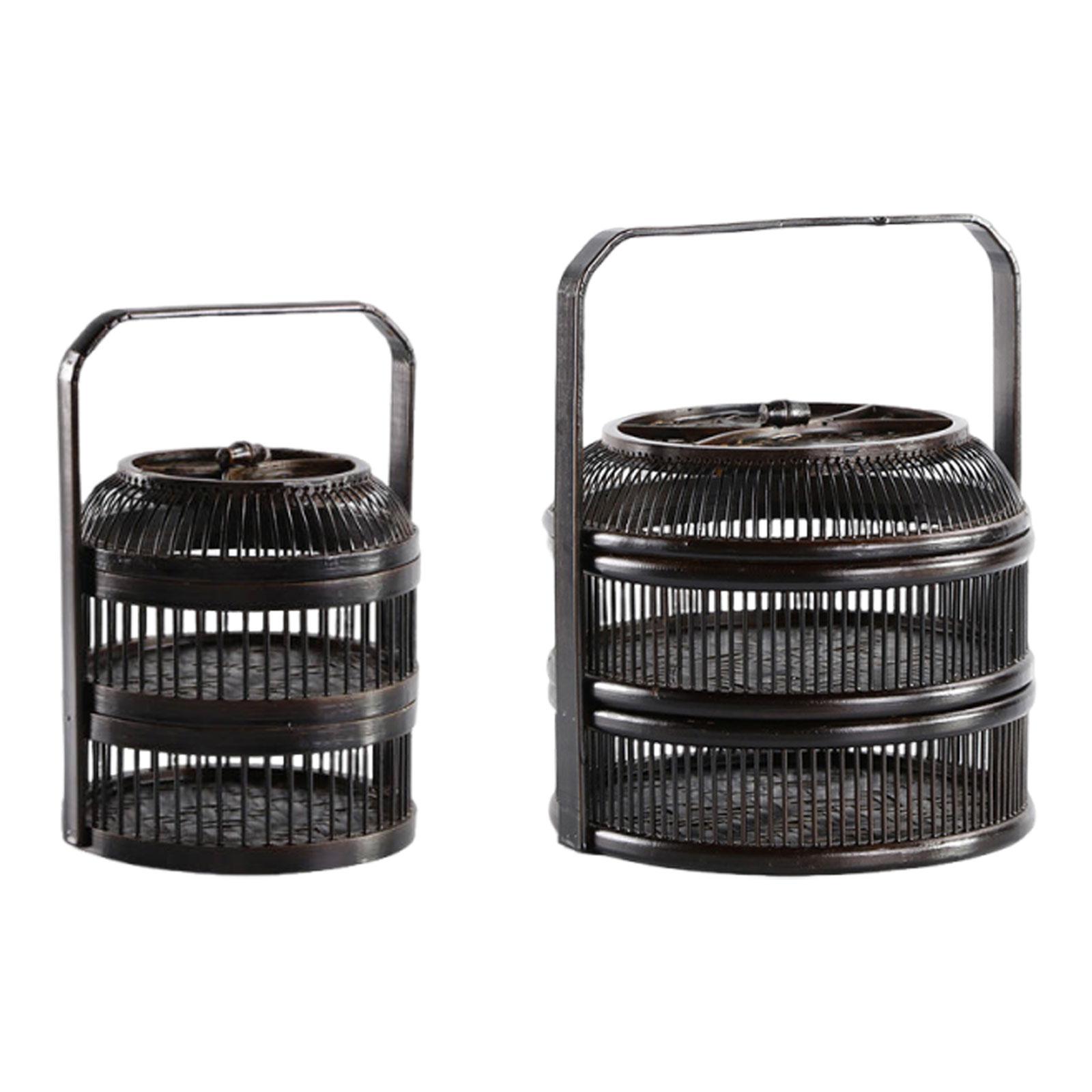 

Бамбуковая коробка для хранения Двухслойная Японская фруктовая корзина для праздника Ежедневная 2 яруса Бамбуковая коробка для хранения Японская фруктовая корзина L