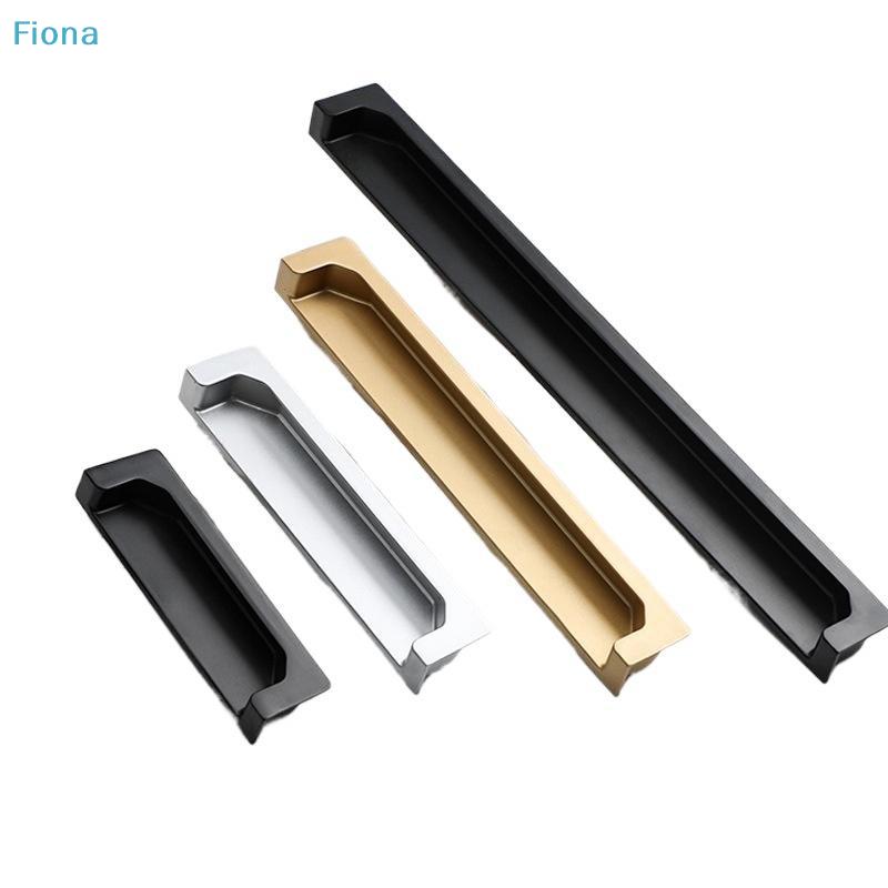 Recessed Cabinet Pulls, Aluminum Alloy Hidden Drawer Handles for Wardrobe & Furniture (Multi-Color & Size