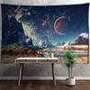 Planet Tapestry Wall Hanging Psychedelic Science Fiction Witchcraft Bohemian Style Hippie Carpet Room Decor