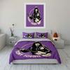 Guitar Legend Purple Art Bedding Duvet Cover Set Duvet Cover Pillowcases  (1*Duvet Cover 2*Pillowcases, without duvet insert)