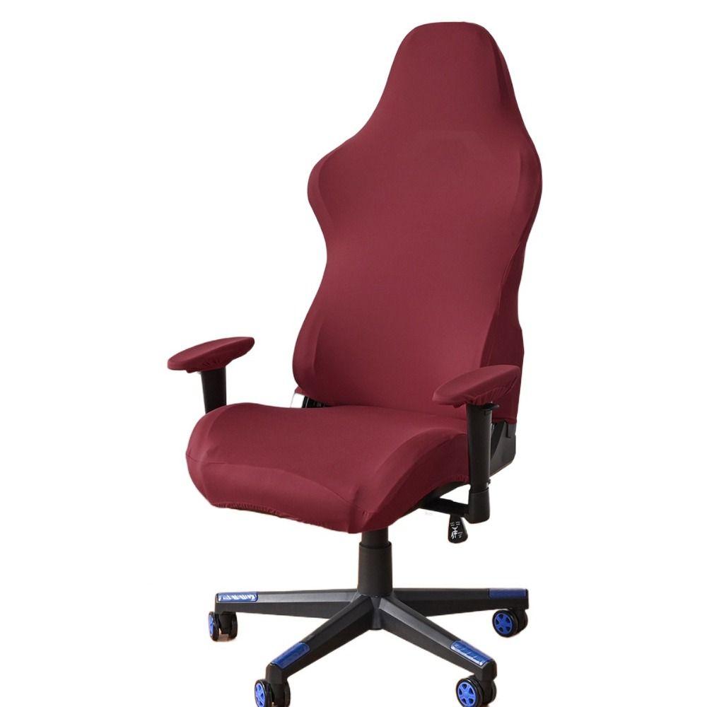 Solid Color Gaming Chair Cover Elastic Seat Cover Washable Protector Cover  Office Chair