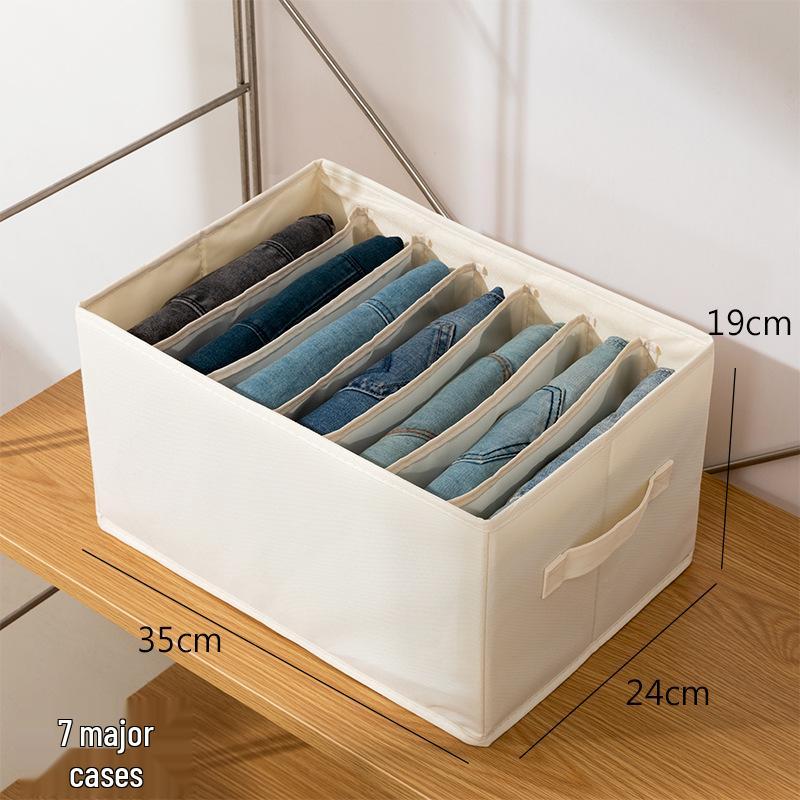 Jeans Storage Organizer: Divided Clothing Box for Wardrobe 