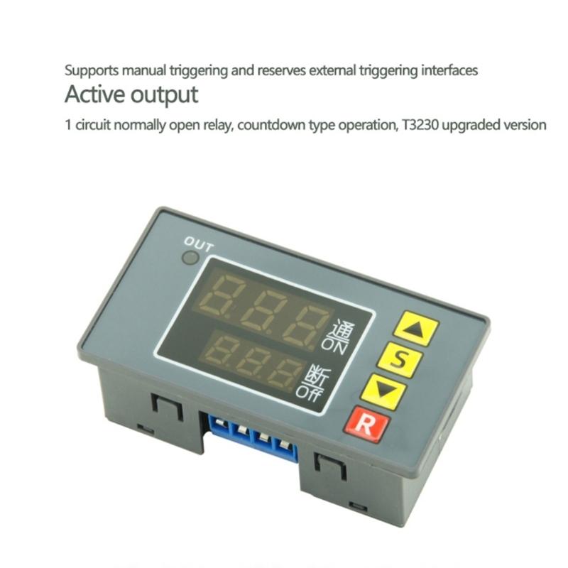 Digital Timer Control Unit with LED Display1s-999h Delay Time Programmable Cycle Timer Perfect for Timing & Switching