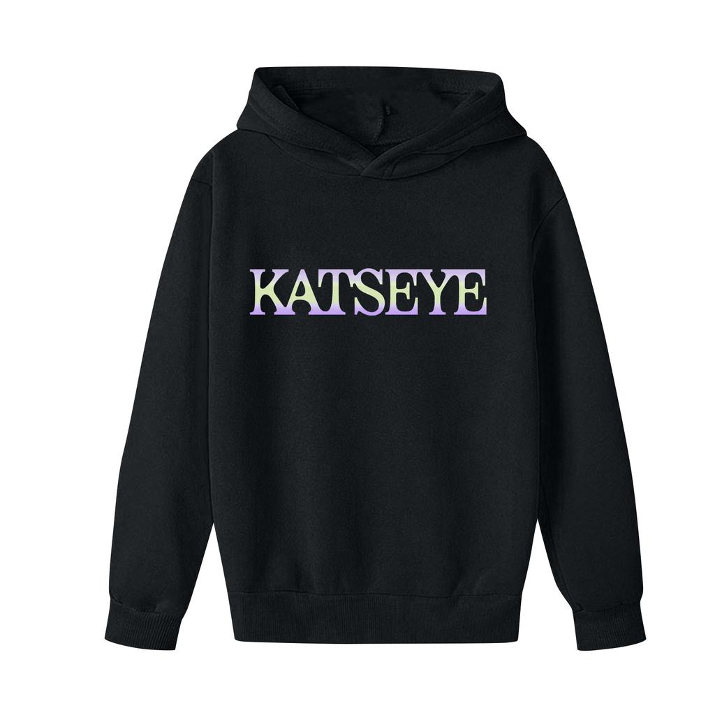 Kinder Langarm Lockerer Pullover Buchstabenaufdruck Kordelzug Kapuzen-Sweatshirt