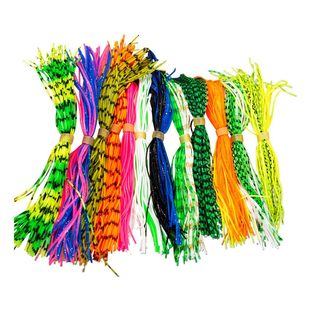 

Jig Skirts 12-Bundle Silicone Spinner Bait Skirts Fish Supplies For Bass Freshwater Camping Outdoor Activities Family Friends