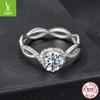 D Color 1 Carat Mozzarella Diamond Ring Wedding Ring, Timeless Elegance S925 Sterling Silver Engagement Ring