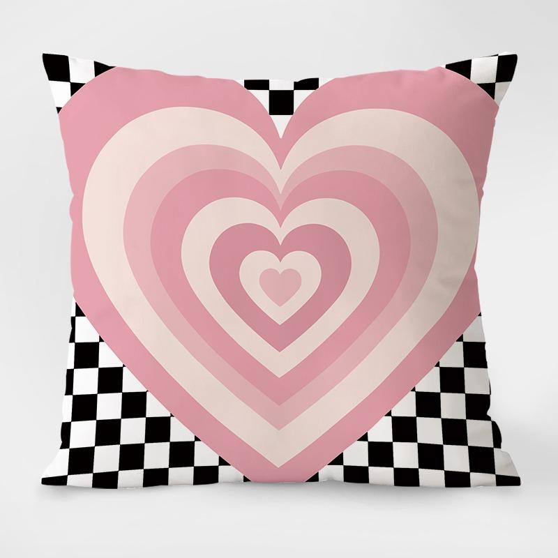 Fresh Geometric Pattern Pillowcase Dormitory Decoration Office Living Room Sofa Home Pillowcase