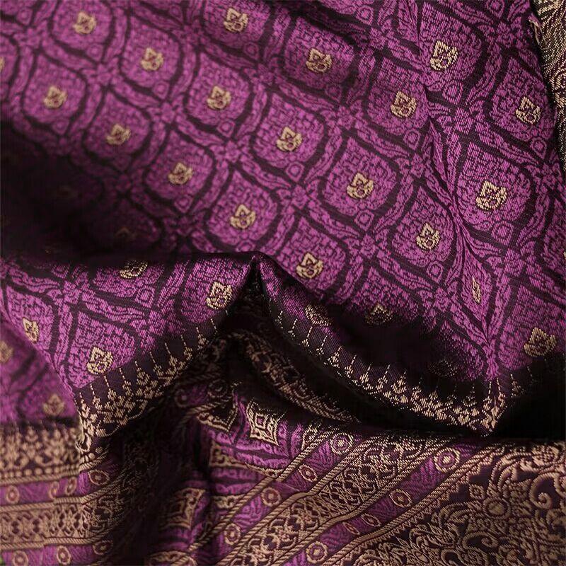 50X100Cm Dai Thai Ethnic Traditional Costume Fabric Southeast Asia Brocade Woven Straight Skirt Sew Diy Fabric Skirt Tube Dress