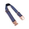 Chinese Leading Factory Custom High Quality Luxury Denim Metal Buckle Dog Collar Rose Gold Hardware Pet Collars Private Label