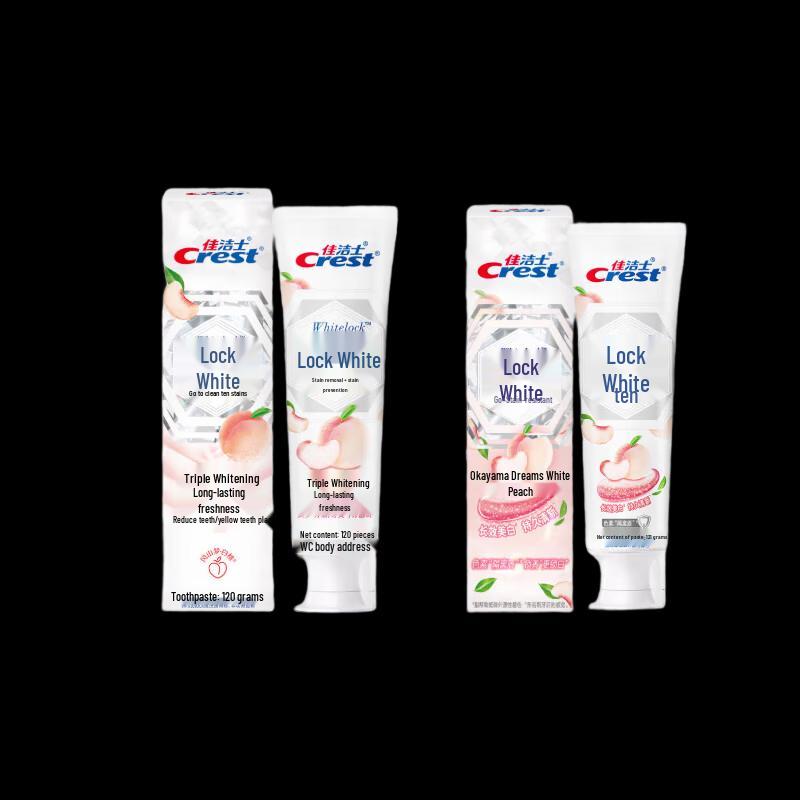 Crest Dual-Color Lock White Peach Toothpaste