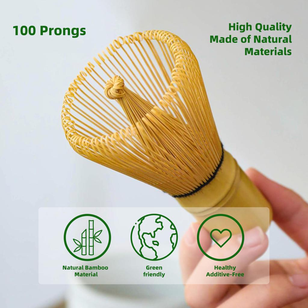 Matcha Whisk Set includes Matcha Whisk and Scoop The Perfect Bamboo Whisk for Matcha Tea Japanese Tea Making Tools