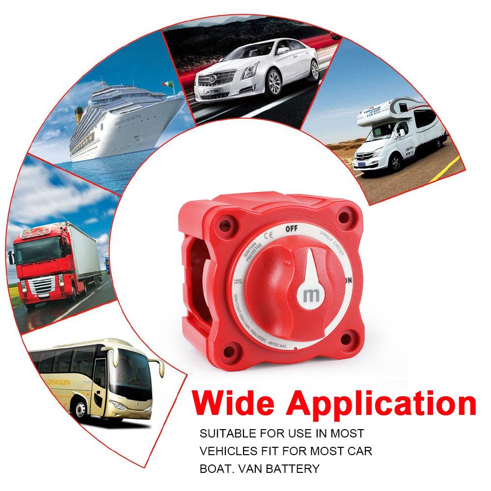 12V-48V 100A-300A Car RV Single tractor Circuit cutter Selector Isolator Disconnect Switch Rotary Battery Camper Accessories