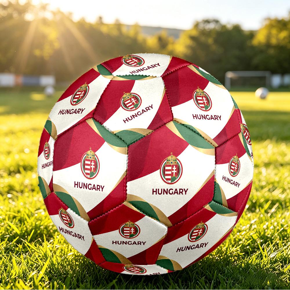 Hungary Football Printed Size 5 Soccer Ball Wear Resistant Standard Adult Training Football Fan Gift for Indoor Outdoor Match Sports