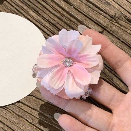 Grampo de Cabelo 3D Design de Flor Simulada Penteados Laterais Traseiros Presilha de Cabelo Grampo de Cabelo para Férias na Praia Acessório de Cabelo Estilo Fada