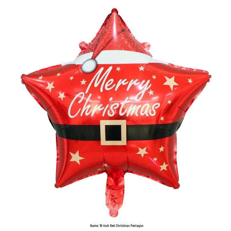 Large Christmas Tree and Santa Claus Aluminum Foil Balloons for Window Display 