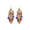 Bohemian glass rice beads water drop ear hooks retro ethnic style earrings fashion personality earrings niche high sense