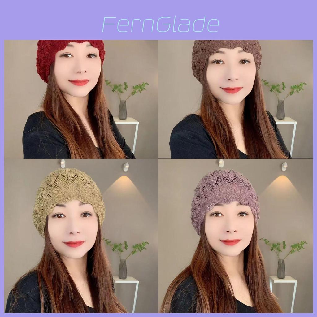 Knitted Hat Woman Autumn Winter Wool Beanie With Breathable Design For Casual Wear