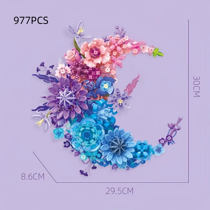 Non-Toxic Knew Built 3D Sunflower Po Frame Building Block Toys-Holiday Gifts For Children' Room Decorcreative Diy For Tv Background Wall