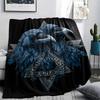 Viking Raven and Warship,pattern Flannel Blanket, High Quality Comfortable for All Seasons, Home Decor, Warmth and Comfort, Perfect for Gifts.