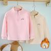 Mädchen Herbst/Winter Lässiges Sweatshirt mit halbem Stehkragen - Modisches Base Layer Top mit halbem Reißverschluss