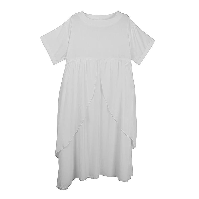 

Xitao Асимметричное однотонное платье ZMY1378 One Size белый