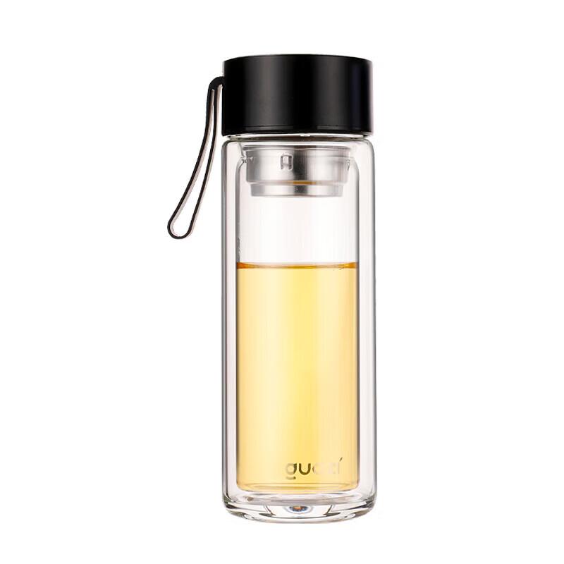 GZ 300ml Double-Layer Glass Tea Infuser Bottle