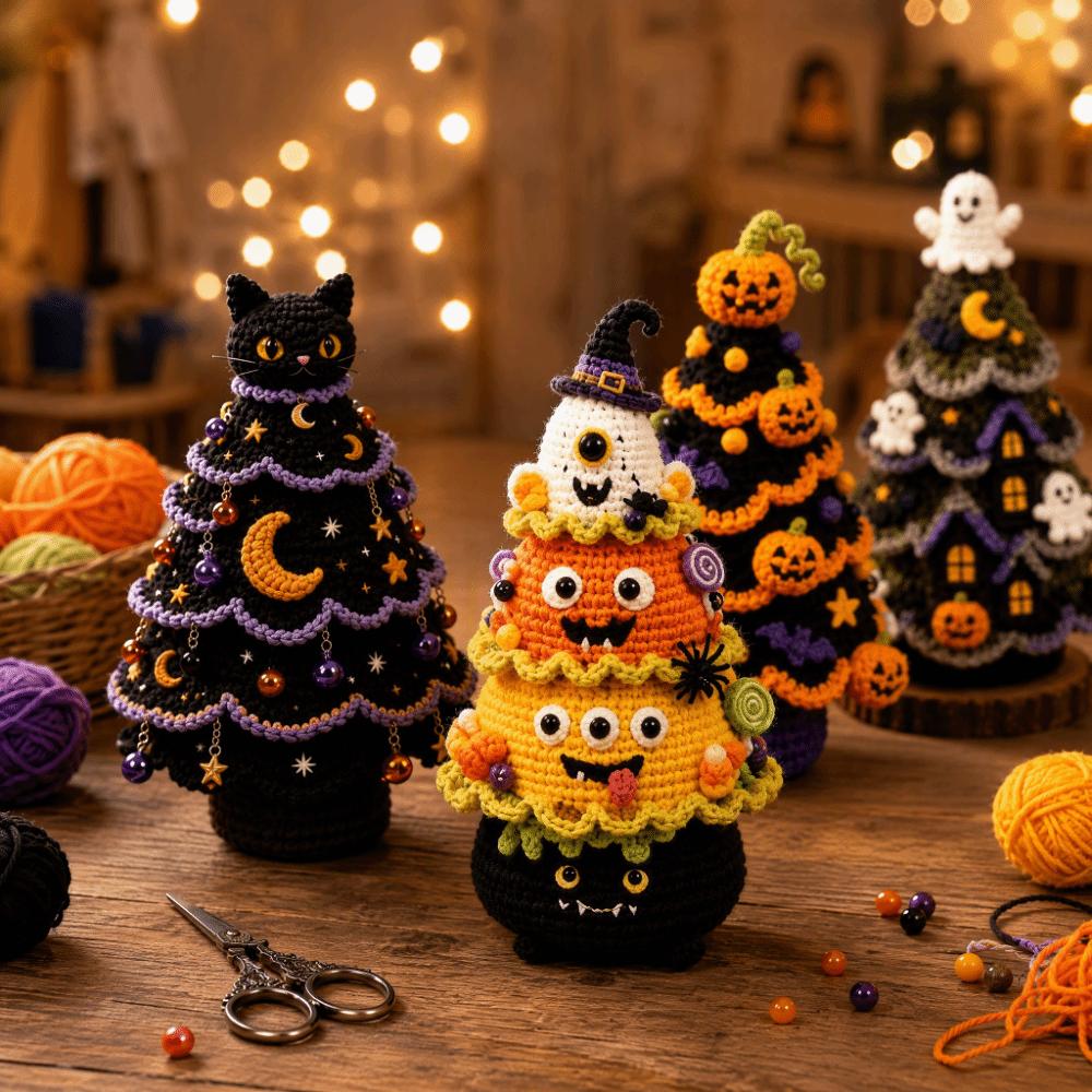 Beginner Friendly Halloween Crochet DIY Kit Complete Set Knitting Supplies DIY Craft Project