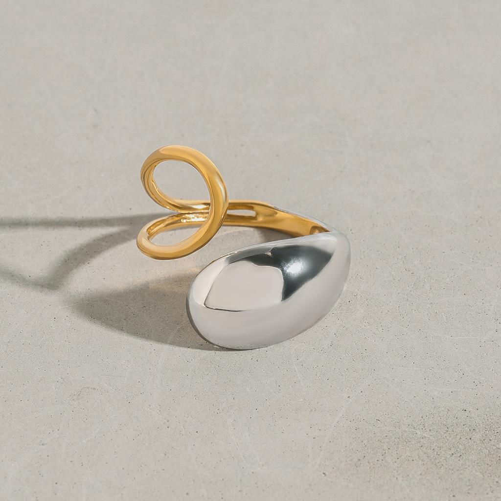 Lucky Symbols Stylish Unique Stainless Steel Metal Ring 18K PVD Plated Texture Waterproof Jewelry Wholesale Gift