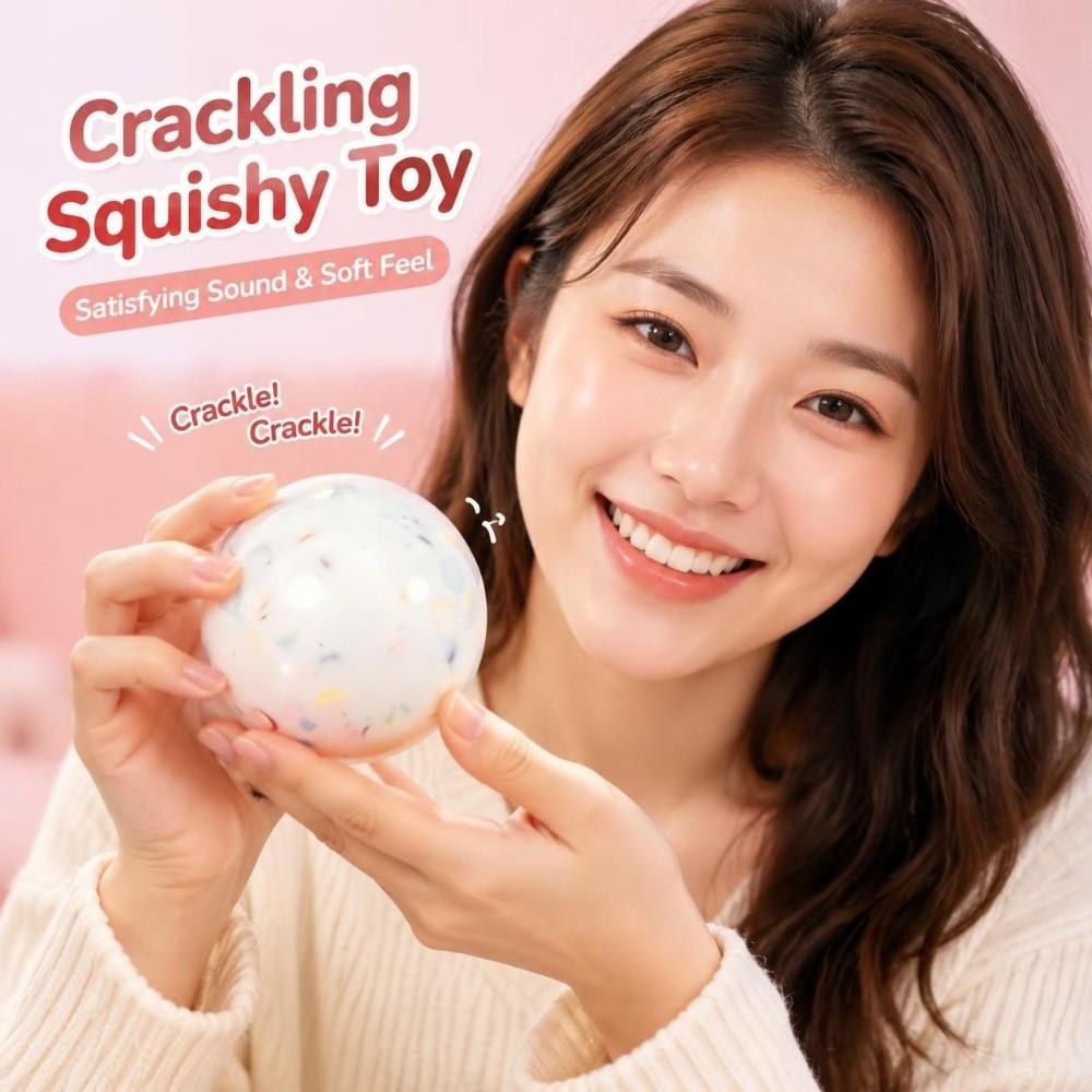 Crunchy TPR Fidget Toy 6cm Handmade Ball Portable Crackling Squishy Toy  Home Decoration