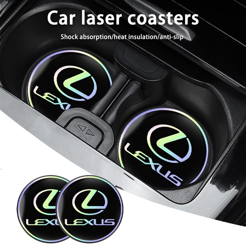 2Pcs Car Water Cup Mat Storage Pad Auto Interior Accessories For Lexus NX RX IS200 GX460 NX300h RX400h Ct200h IS250 RX450h RX350